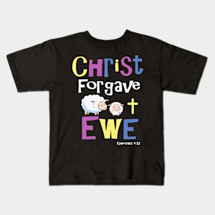 Christian Gifts for Kids - Christ Forgave Ewe Kids T-Shirt